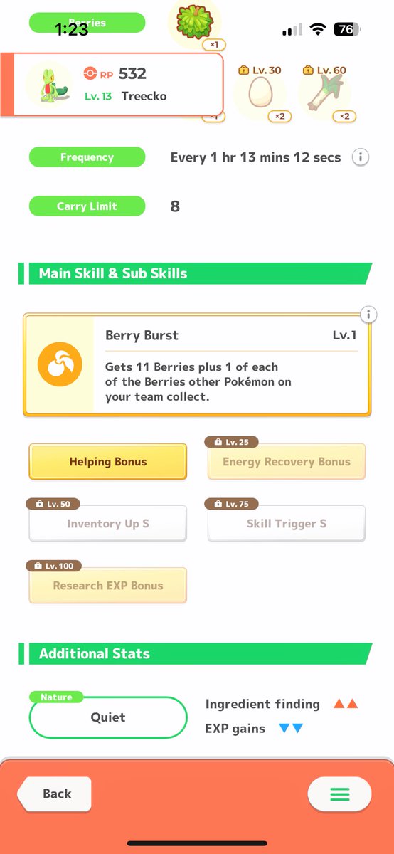 #PokemonSleep2nd my treecko luck is so bad 😭