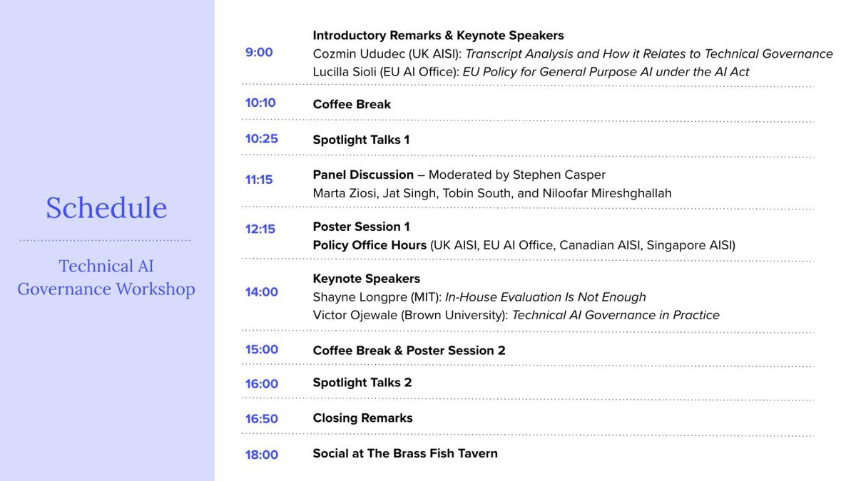 taig_icml's tweet image. Today's schedule for the TAIG workshop! #ICML2025
