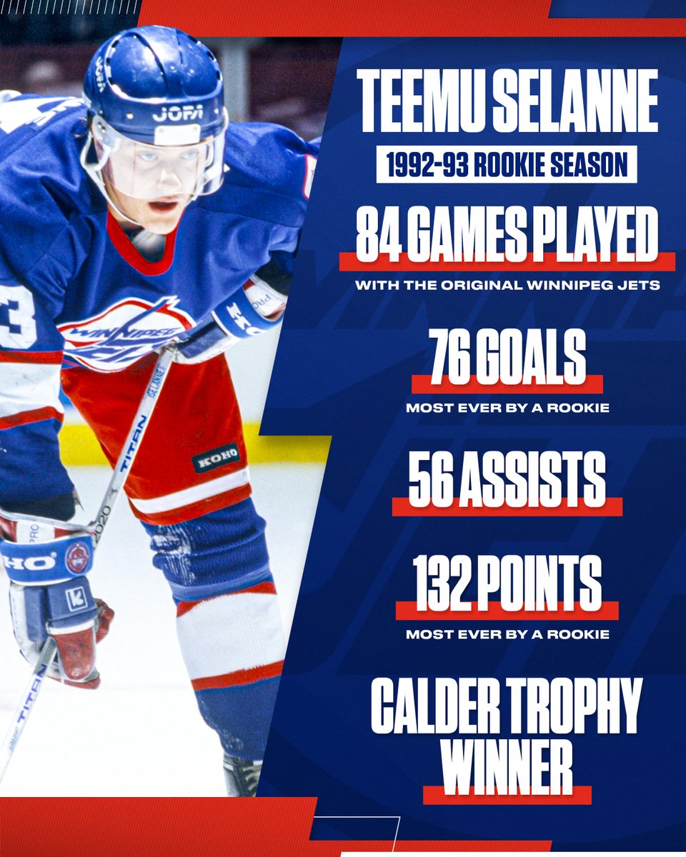 Sportsnet's tweet image. Teemu Selanne had the greatest rookie season in NHL history 🤯 #NHLYoungStarsWeek