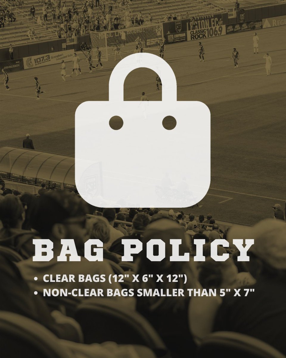 <a href="/bhmlegion/">Birmingham Legion FC</a> vs. Colorado Springs Switchbacks TONIGHT. ⚽ #HammerDown ⚒️

Gates: 6 p.m. | Kickoff: 7 p.m.

🚗 We recommend parking in P4 (Formerly Red) Garage. 

Find our bag policy, parking map and more here: bit.ly/44MaglK.