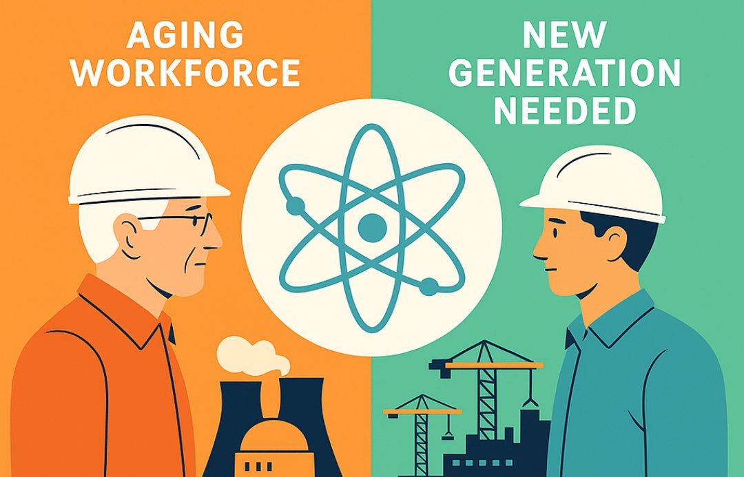 Nuclear_BP's tweet image. 🧠 Nuclear energy is making a global comeback—but are we ready to power it with people?
As countries plan to triple nuclear capacity by 2050, there's a quieter, deeper challenge unfolding: the human capital gap.
Across the world, skilled professionals who built the industry are…
