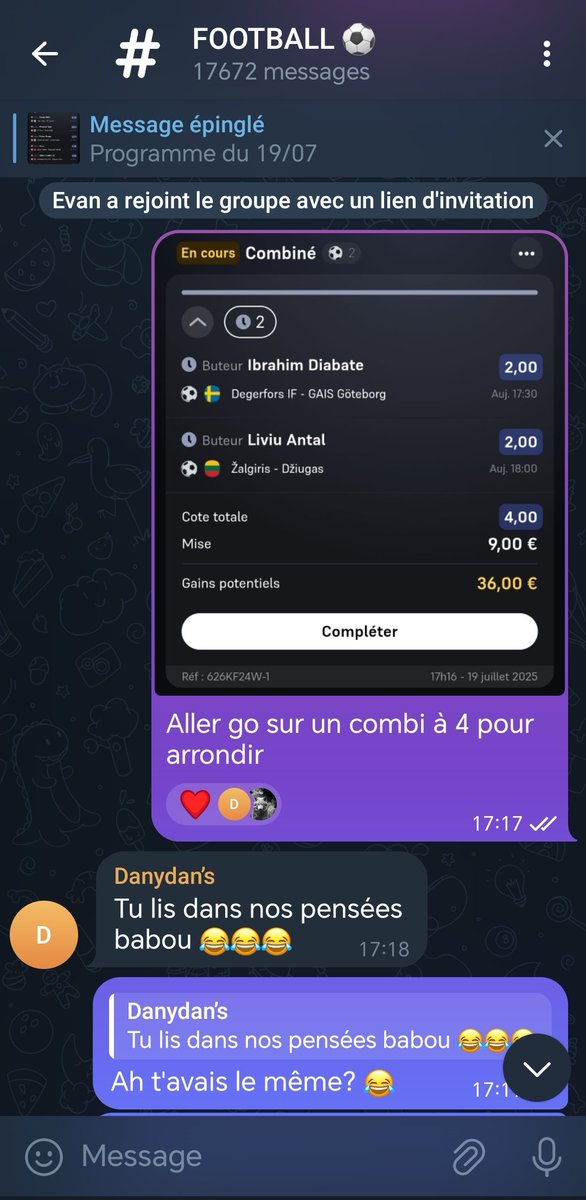 DIABATE &amp; ANTAL pour la côte à 4 ✅

t.me/+-PHhJ50H2uNhZ…

#TeamParieur #TeamParieurs #Pronos