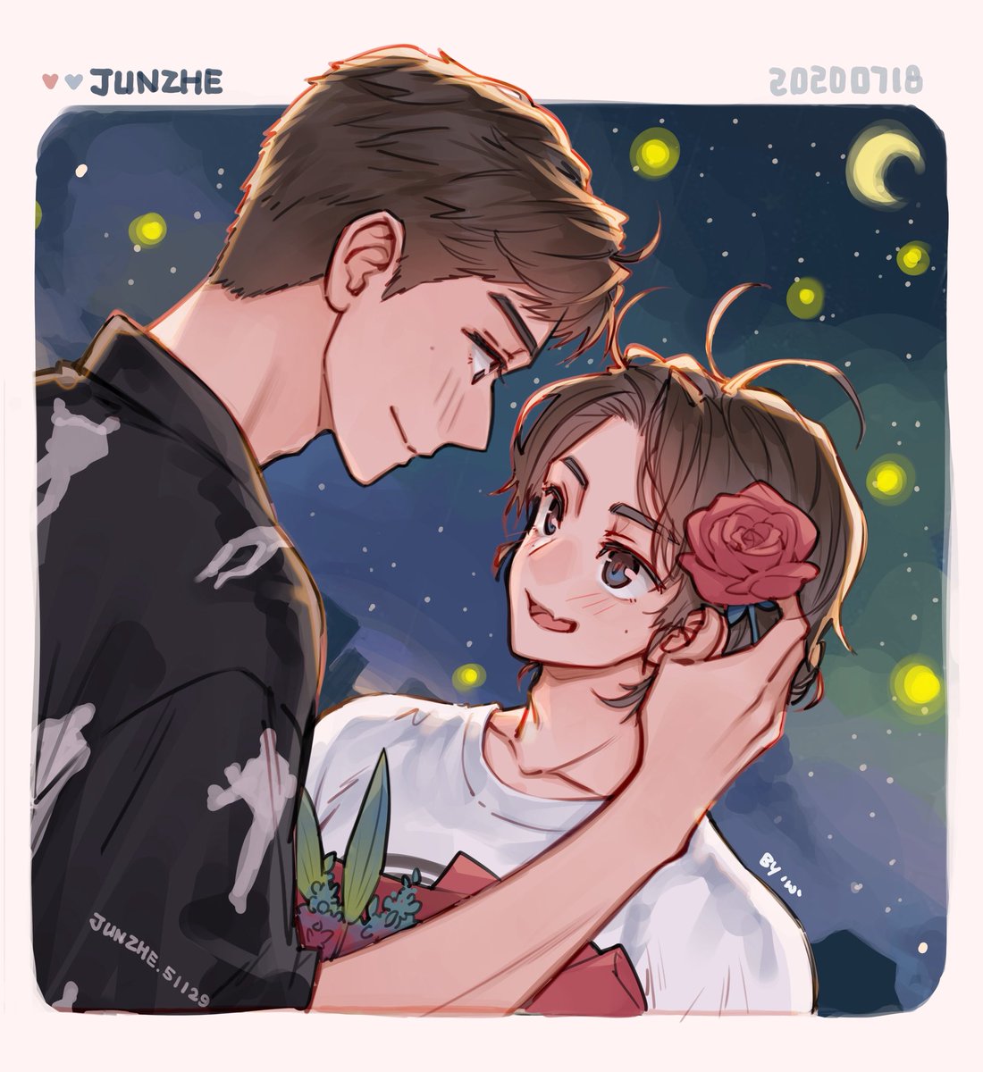 歌舞完蛋超话718联合产出❤💙

————

“ 我遇見很多人卻只想和你慢慢周旋
你什麼都不用做就能帶走我的思念
晚風很特別 擅於留白細節
製造兩人對視的畫面 即刻淪陷 “🎼

第五年。
那位戴花的少年🌹
晚安  🌙

#俊哲
#JunZhe