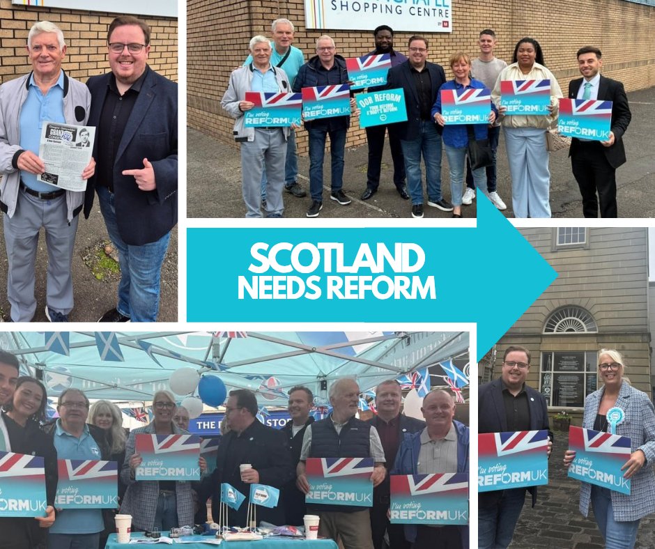 CllrTKerr's tweet image. Shettleston ➡️ Drumchapel ➡️ Falkirk
What a day on the Reform UK campaign trail - it's clear we've got all the momentum in Scottish politics! 🏴