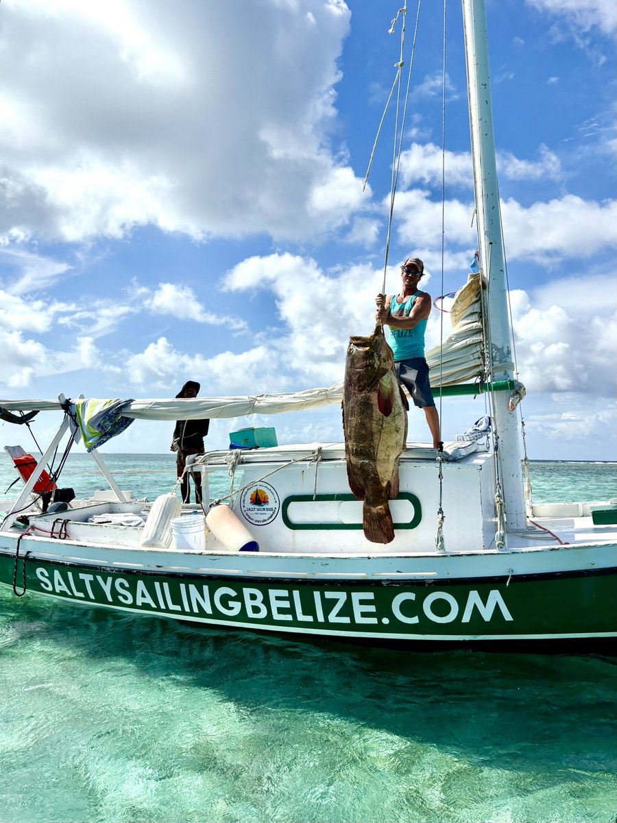Went full pirate for 4 days - living and sleeping on the roof of the boat under the stars battling 10’ waves 4-5 hrs a days spearfishing….THEN
helped wrestle a MASSIVE Goliath Grouper…the locals said it was a once in a lifetime catch &amp; “I brought Gods blessing to do it”