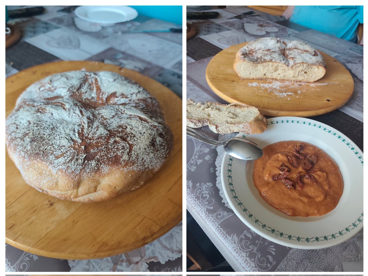 nittronic's tweet image. Pain maison et salmorejo.
*Pain, bière et miel.

Par moi-même et pour tout le monde !
Miam-miam.😋😋😋