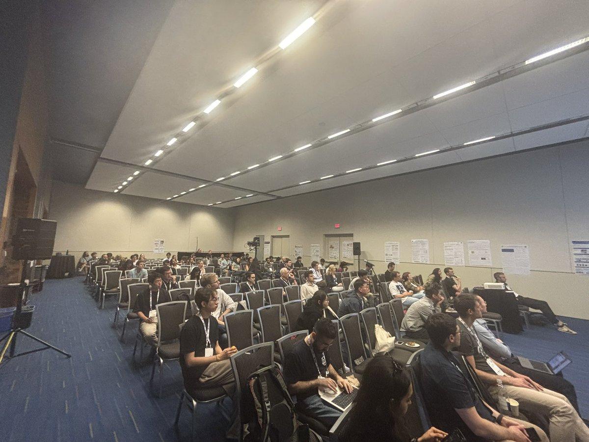 fraboeni's tweet image. We’re happy to have such a great audience, incited, and contributed talks at our #MemFM workshop at #ICML‘25.
And everyone is excitedly waiting for Feder Cooper‘s upcoming talk on #copyrighted data in #foundation #models.
⏲️Happening in 10 minutes!!