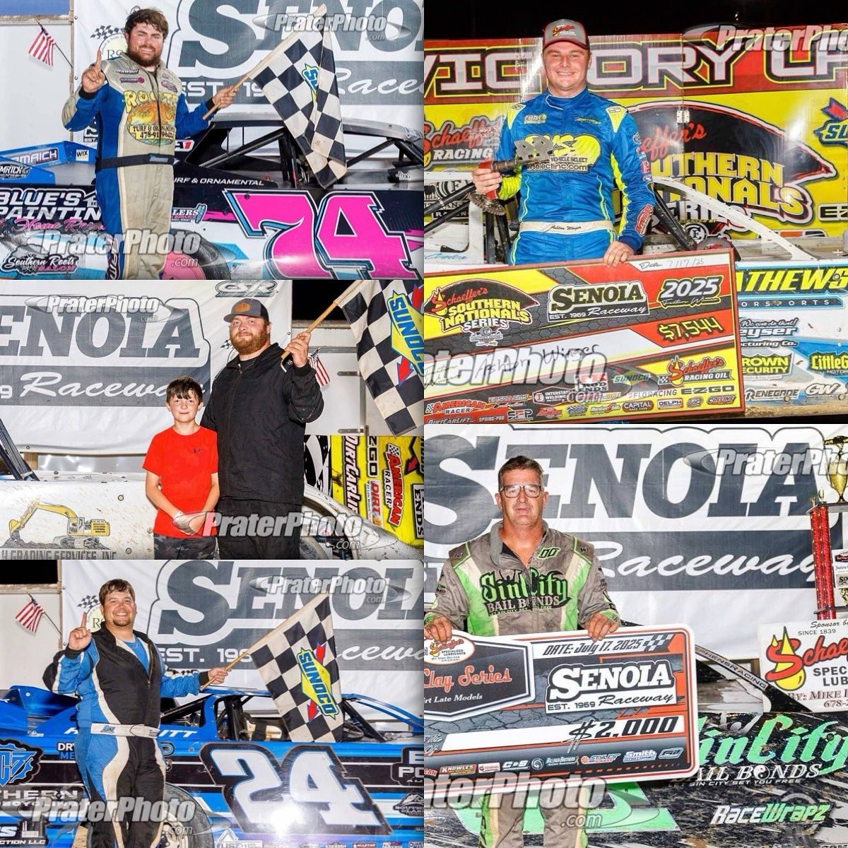 SenoiaR's tweet image. Congratulations to our Thursday Night winners at Senoia Raceway!
🏆 Bomber: Tyler Hamrick #74
🏆 Hobby: James Swanger #36
🏆 Schaeffer’s Oil Summer Nationals: Ashton Winger #12
🏆 602 Red Clay Series: Richie Stephens #00
🏆 602 Charger: Frank Hunnicutt #24