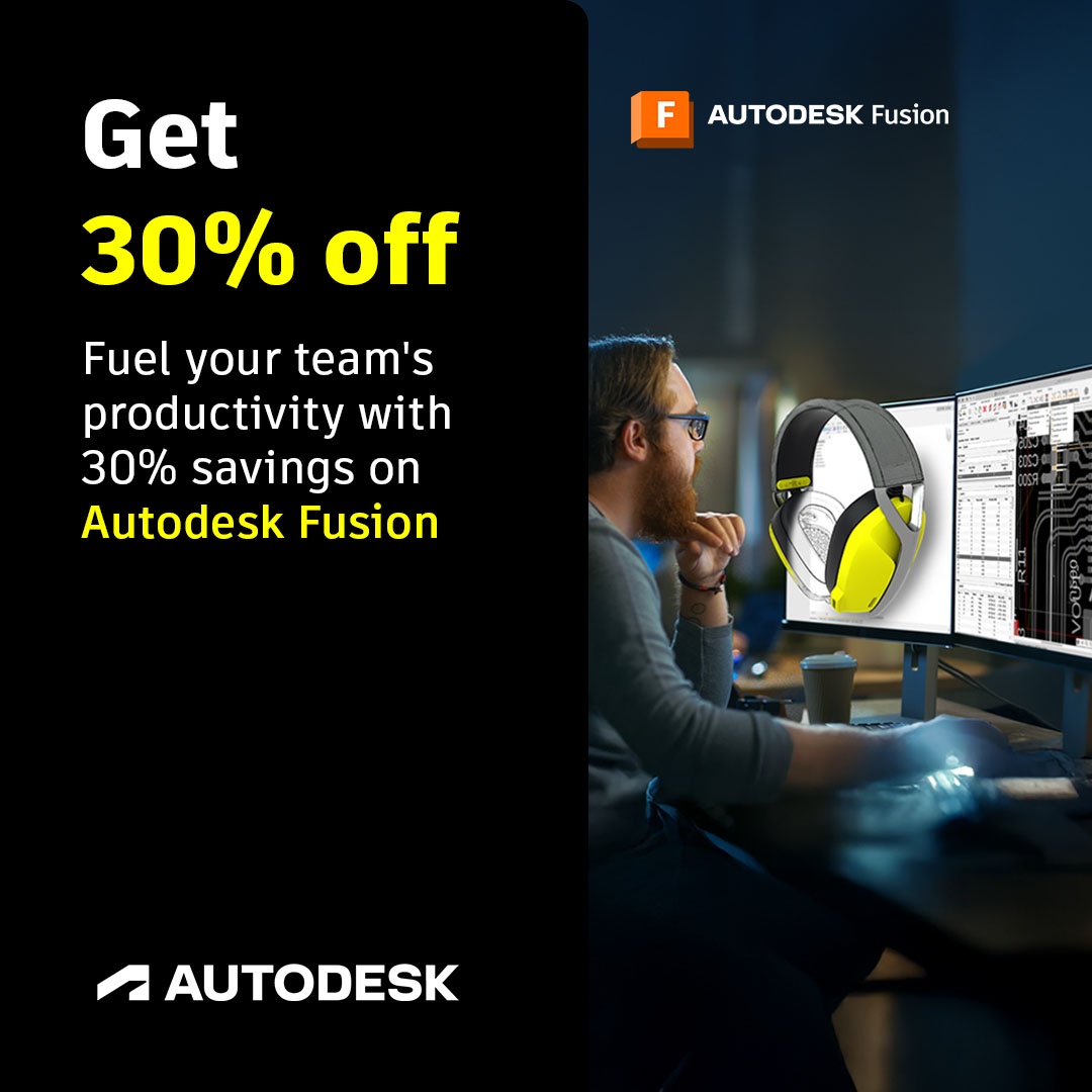 adskFusion's tweet image. Don’t wait, save 30% on Autodesk Fusion today.
Design smarter, build faster, and save big. Offer ends soon!
Learn more: autode.sk/4nWCDGR