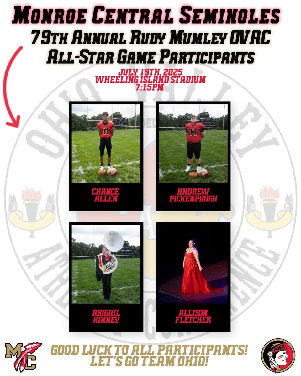 MCNoles's tweet photo. Good Luck to everyone participating in the 79th Annual Rudy Mumley OVAC All-Star Game this evening! #OVAC #GoNoles https://t.co/t5VGei9g6u