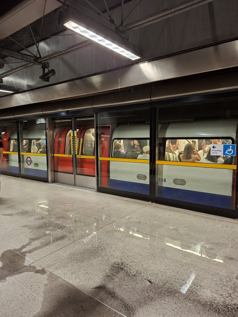 So wet right now that it's raining inside Canada Water station 🌧️👀