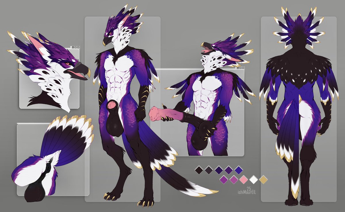 Hippogryph Morgan has been long awaited and I am happy to share this devilishly alluring reference with you all! :O

Art by the talented <a href="/body_horror/">× ishiMaurElL ×</a>, tysm! ^^