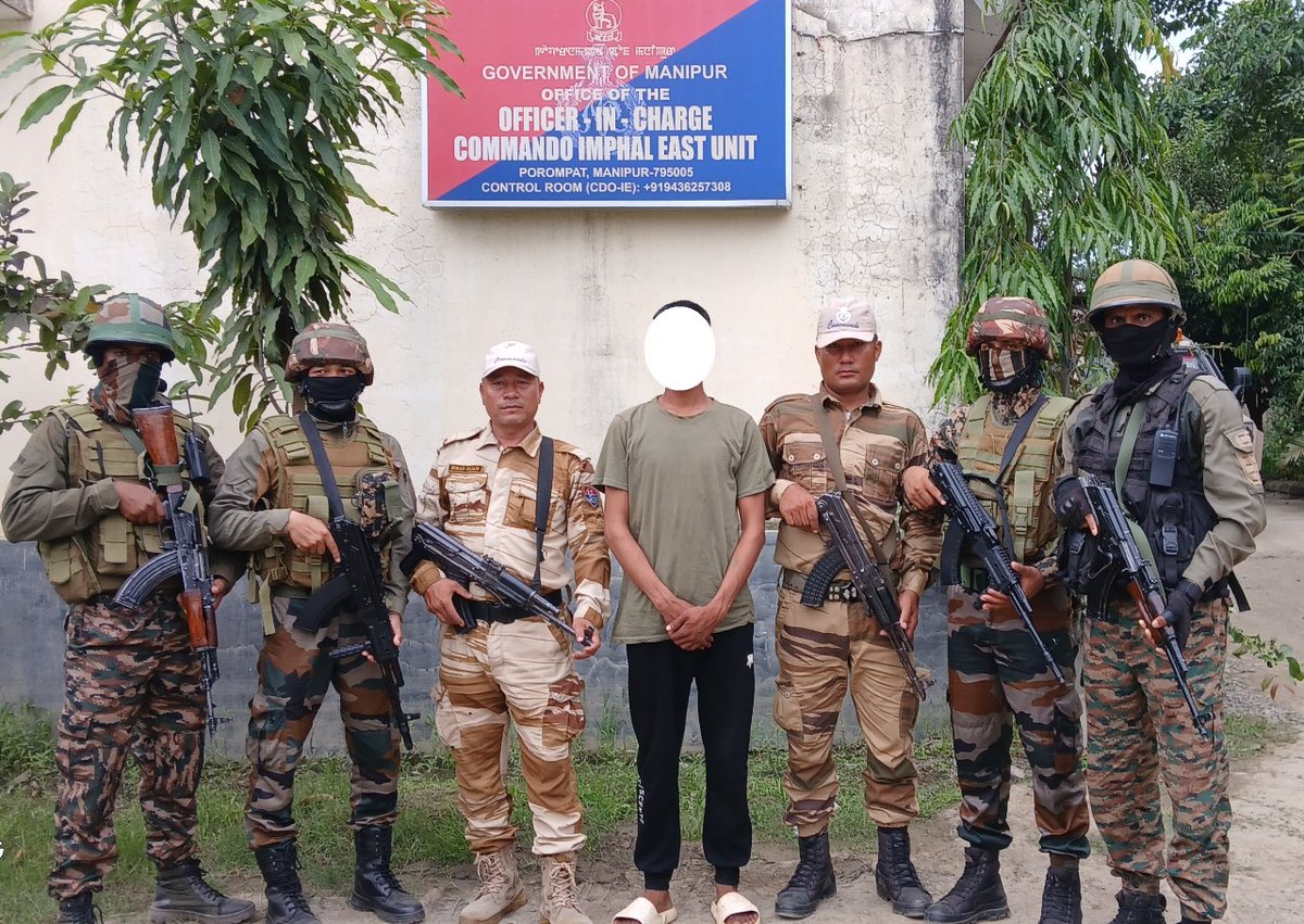 On 19.07.2025, security forces arrested 01 (one) active cadre of RPF/PLA from Napet village under Lamlai-PS, Imphal East district namely, Mutum Norin Meitei (33) of Nongren Mamang Leikai, Imphal East district.
