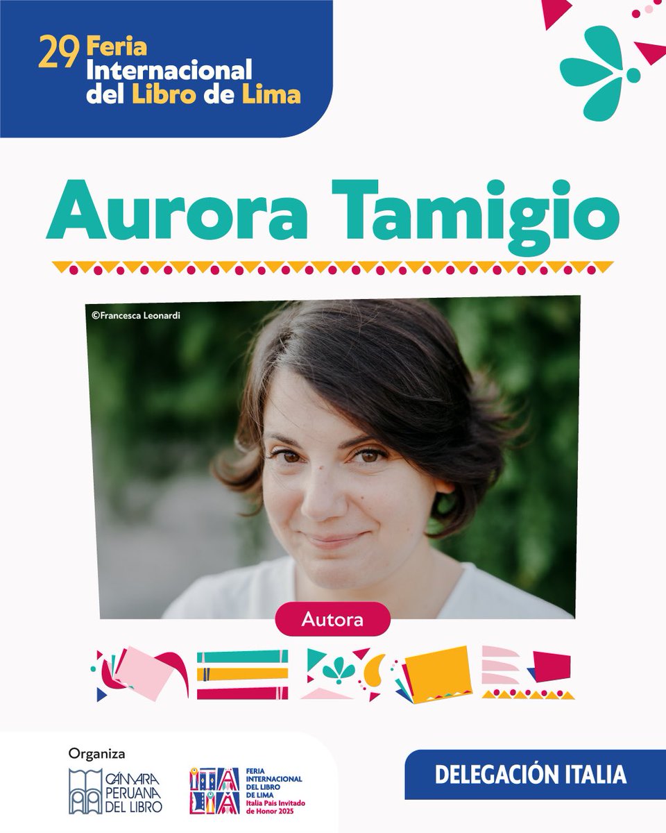 FILLima2025's tweet image. 🔹 Aurora Tamigio – Autora de El apellido de las mujeres, Premio Bancarella
🗓️ Del 27 al 29 de julio
📍 Pabellón Italiano
🎟️ Entradas: teleticket.com.pe/fil-lima-2025
ℹ️ Programación sujeta a cambios y aforo limitado.