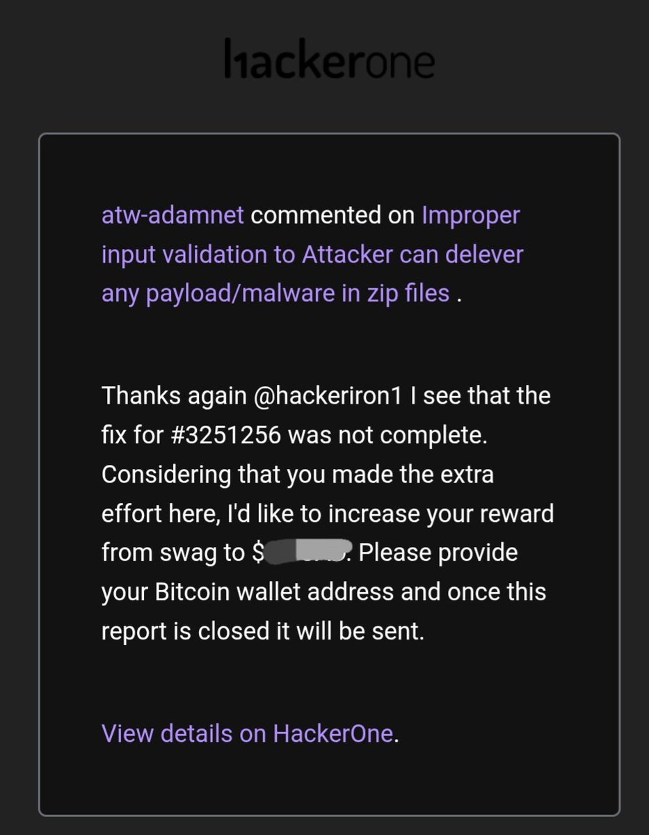 hackeriron1's tweet image. Yeah, Got the bounty from VDP. 

additional tip: if you have low hagging bugs so try to increase impact and show them what attacker can gain. 

#Web #cybersecurity #bugbounty #bughunting #hackerone #vulnerability #bounty