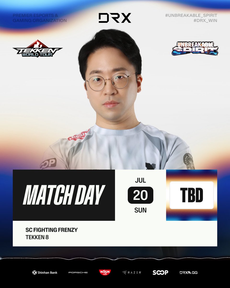 🏆 SC Fighting Frenzy #15
🎮 #TEKKEN8. <a href="/holyknee/">DRX｜KNEE</a> 
⏰ July 20. TBD
📺 EN. twitch.tv/tgu_main

#UnbreakableSpirit #DRXWIN #FGC