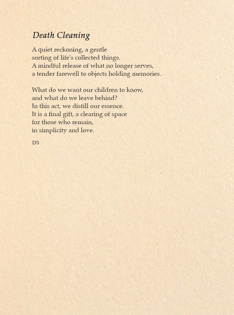 Visual Poetry Editions: Lights Will Guide You Home

‘Death Cleaning’