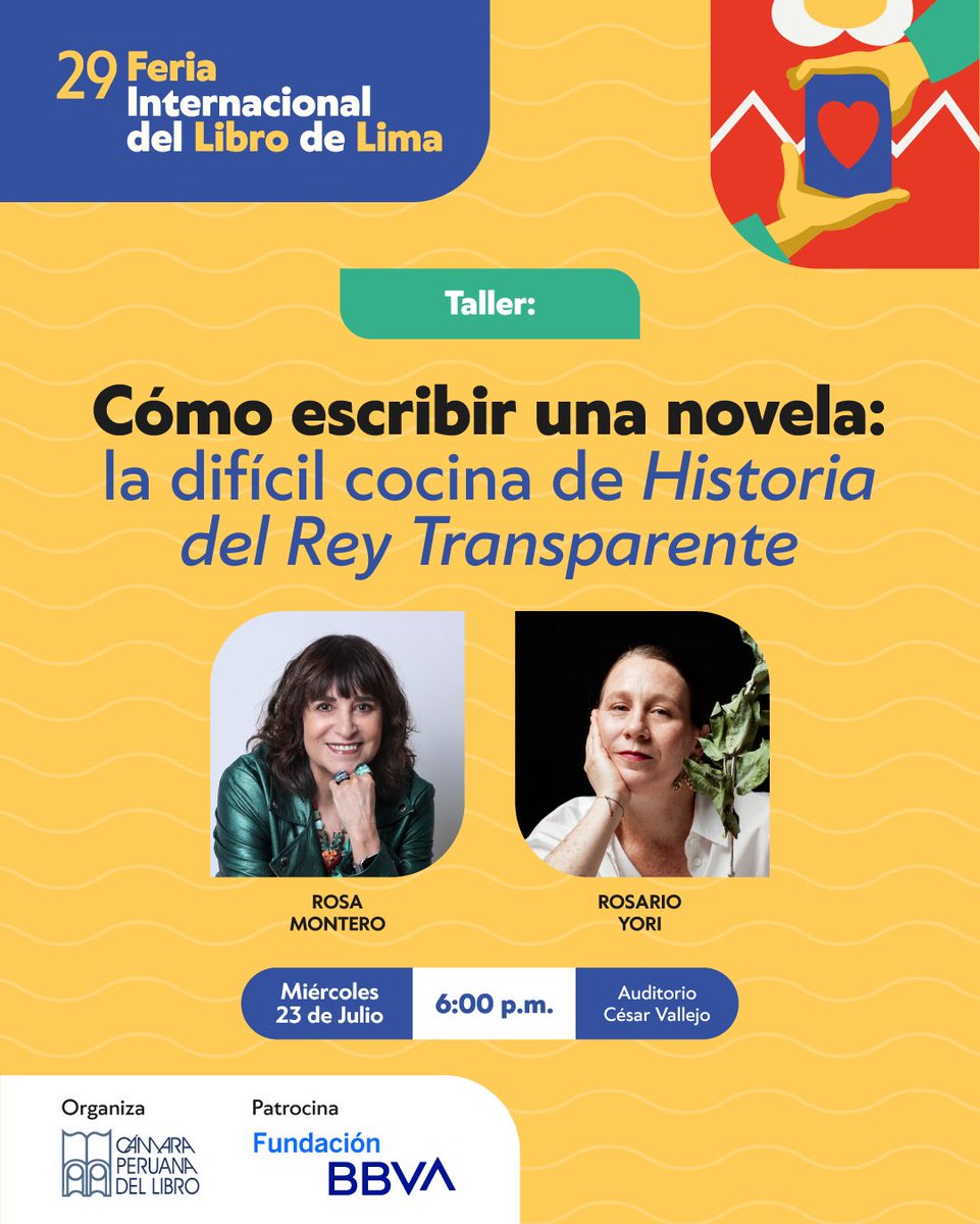 FILLima2025's tweet image. ✍️ Rosa Montero abre las puertas del proceso creativo de una de sus obras más emblemáticas.
Un taller imperdible para lectores y escritores.
🗓️ Mié. 23 de julio – 6:00 p.m.
📍 Aud. César Vallejo
🎟️ teleticket.com.pe/fil-lima-2025
Aforo limitado. Sujeto a cambios.