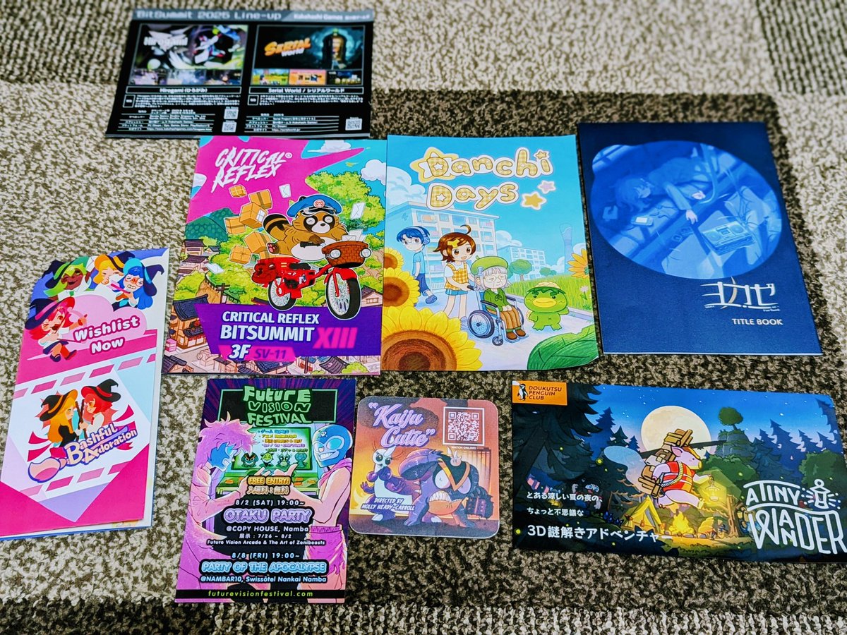 rta0411's tweet image. BitSummit はまだ1日あるけど一足先に東京へ帰りました
久々に観る側をじっくり楽しみ、インスピレーションをもらいまくりました
ねずみ算式に新しい友達がたくさんできました(言い方)