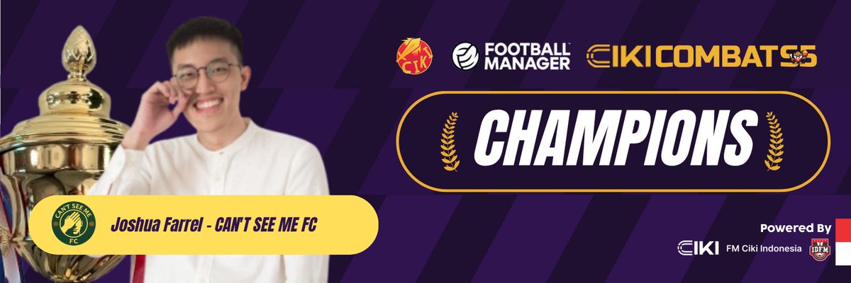 FM CIKI COMBAT ๐ (@fmcikicombat) on Twitter photo ONCE AGAIN, THE CHAMPION OF FM CIKI COMBAT SEASON 5, manager of Can't See Me FC, <a href="/joshuafarrel/">Joshua Farrel</a> !!! ๐๐ ONCE AGAIN, THE CHAMPION OF FM CIKI COMBAT SEASON 5, manager of Can't See Me FC, <a href="/joshuafarrel/">Joshua Farrel</a> !!! ๐๐