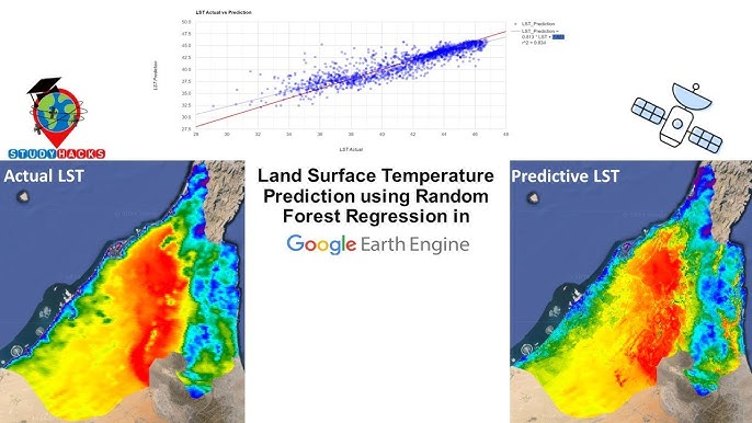 GISRSStudyHacks's tweet image. Land Surface Temperature Prediction using Random Forest Regression in Google Earth Engine.
📌 Link: youtu.be/1LIxWIccfZo?si…
#GoogleEarthEngine #RemoteSensing #MachineLearning #RandomForest #LandSurfaceTemperature #GEE #ClimateChange #LST #EnvironmentalMonitoring #EarthObservation