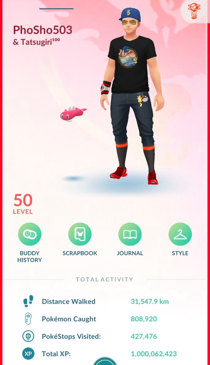 Finally this scrub eclipsed 1 Billion XP 😃

Thank you to all the trainers who helped along the way ❤️ 
And the grind continues 😎
