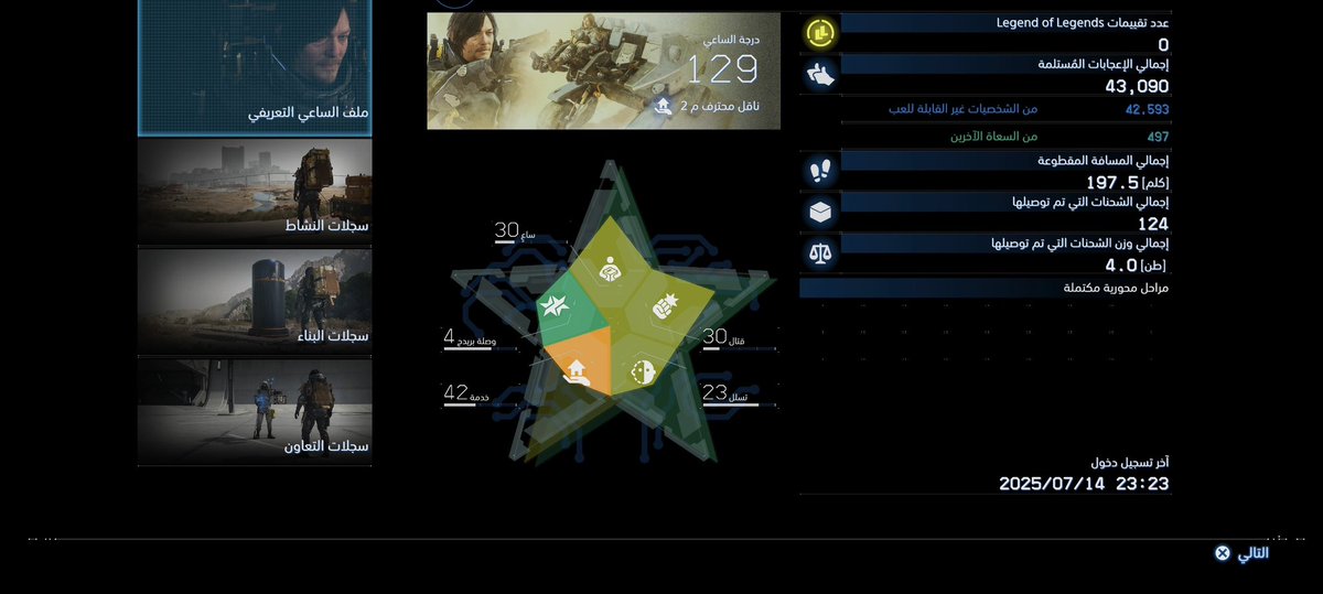 Ropen_star's tweet image. تم تختيم احد افضل العاب هذي السنة
death stranding 2
على خُطى الجزء الأول يستكمل فينا الجزء الثاني الرحلة مع اضافه المزيد من المتعة وجمال اللعبة
وجرافيكس خارق واصل اعلى مراحله اعتقد
الجانب الآخر وهو اللي اشوفه انا جوهرة هذي اللعبه وهي القصة العميقه اللي راح تاخذك وتخليك تغوص…