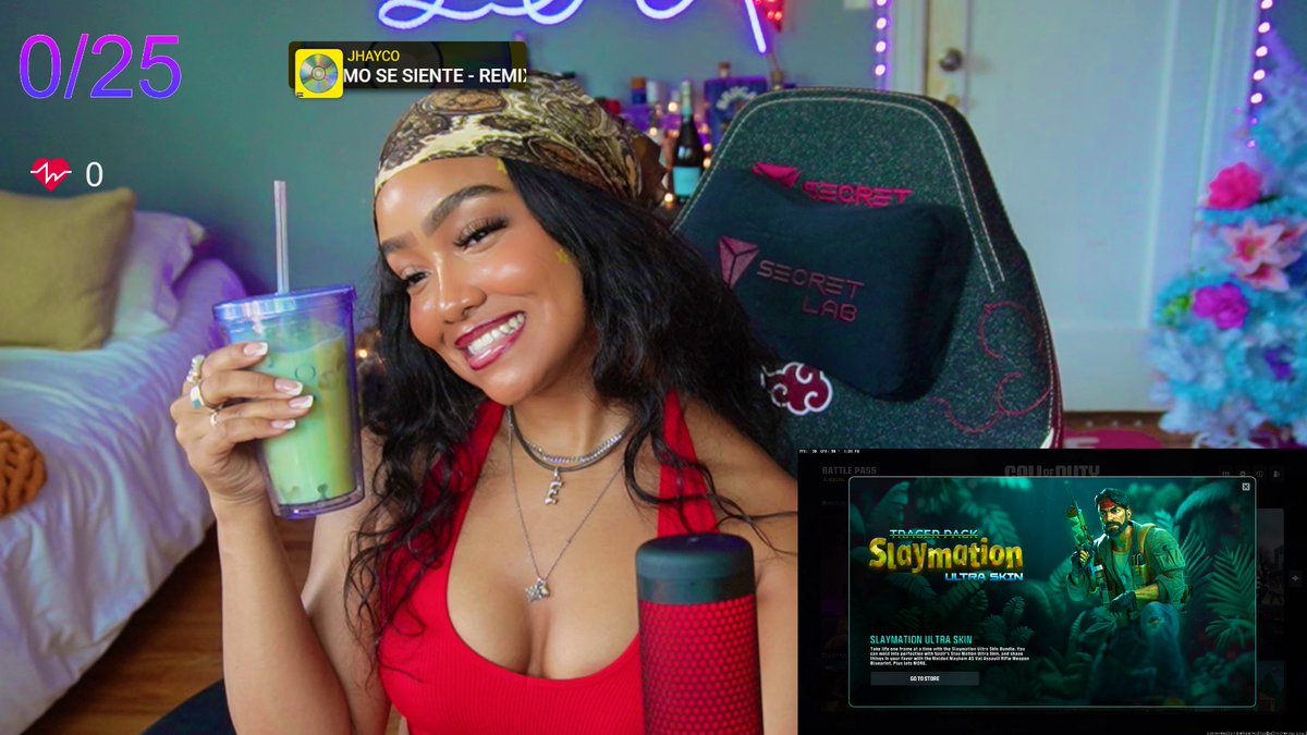 Last strim of the week‼️ reds my new fav color 💋 

Twitch.tv/missrocklee