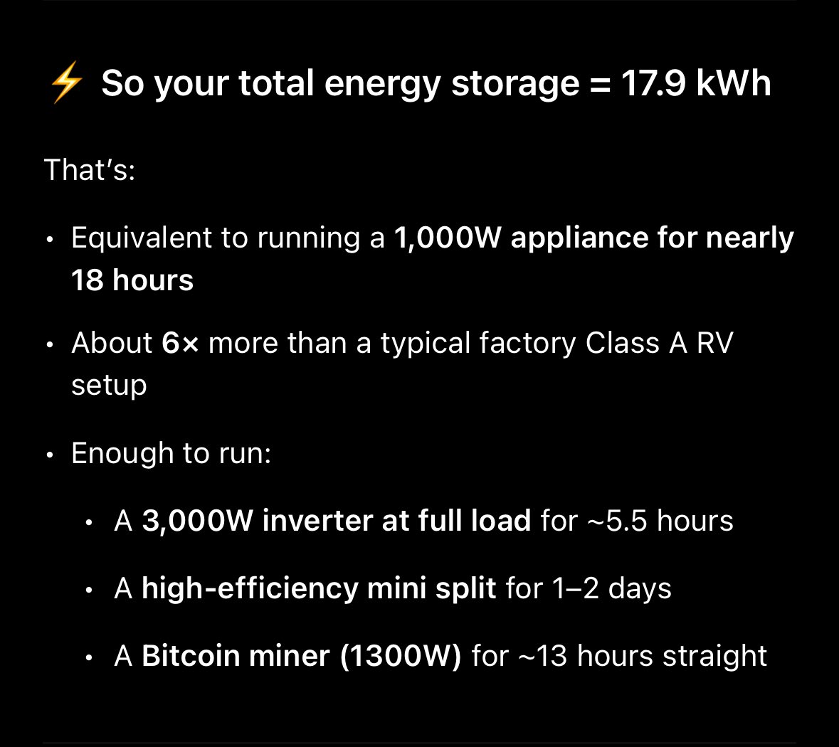 SatStackingPleb's tweet image. My offgrid bus system has grown in scope since I started.
I now have 5kw of solar and ~18 kWh of storage 👀