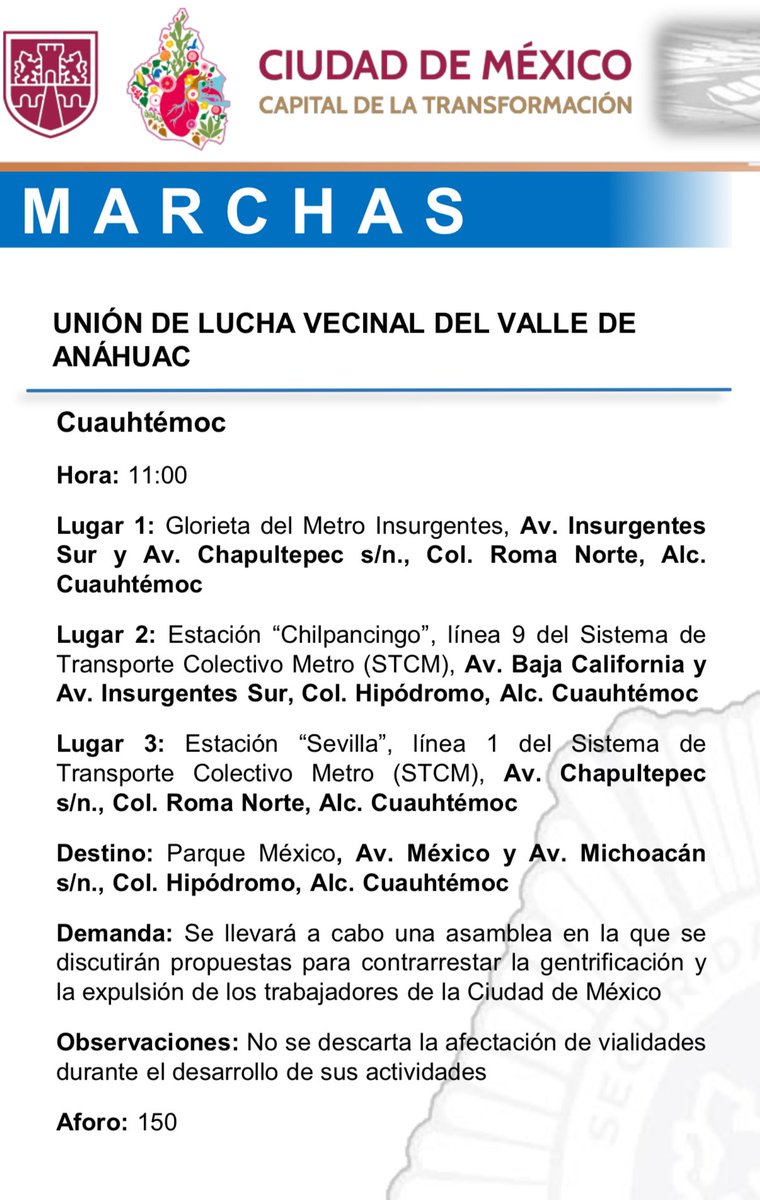 Nueva manifestación en Foro Lindbergh de Parque México. Los granaderos (q ya no existen) han llegado a la zona. Positivo q esta vez sí le sea conveniente, al <a href="/GobCDMX/">Gobierno de la Ciudad de México</a> , hacer cumplir la Ley. Ojalá q sí. Que el derecho a manifestarse no impida ejercer a vecinos su derecho a la paz