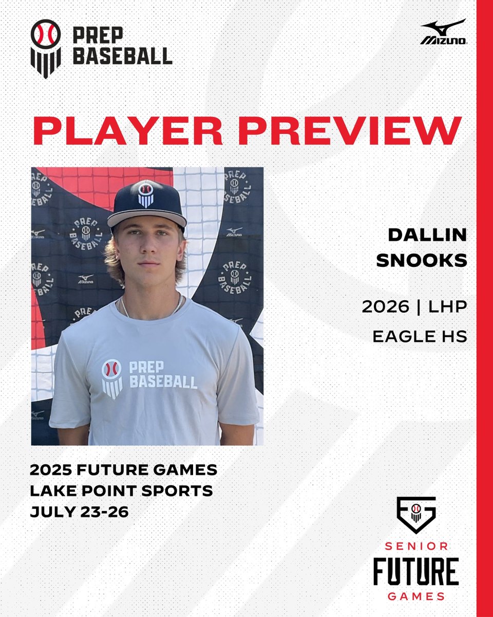 PrepBaseballID's tweet image. 𝑺𝒆𝒏𝒊𝒐𝒓 𝑭𝒖𝒕𝒖𝒓𝒆 𝑮𝒂𝒎𝒆𝒔: 𝑷𝒍𝒂𝒚𝒆𝒓 𝑷𝒓𝒆𝒗𝒊𝒆𝒘
We highlight the two players set to represent #TeamWestCoast in the 2025 Senior Future Games 🔥. (@_calebmz) (@dsnooks2410)
RHP: Caleb Zawadzki - Starting Game 3 - July 23 @ 6PM on LP #16
LHP: Dallin Snooks -…