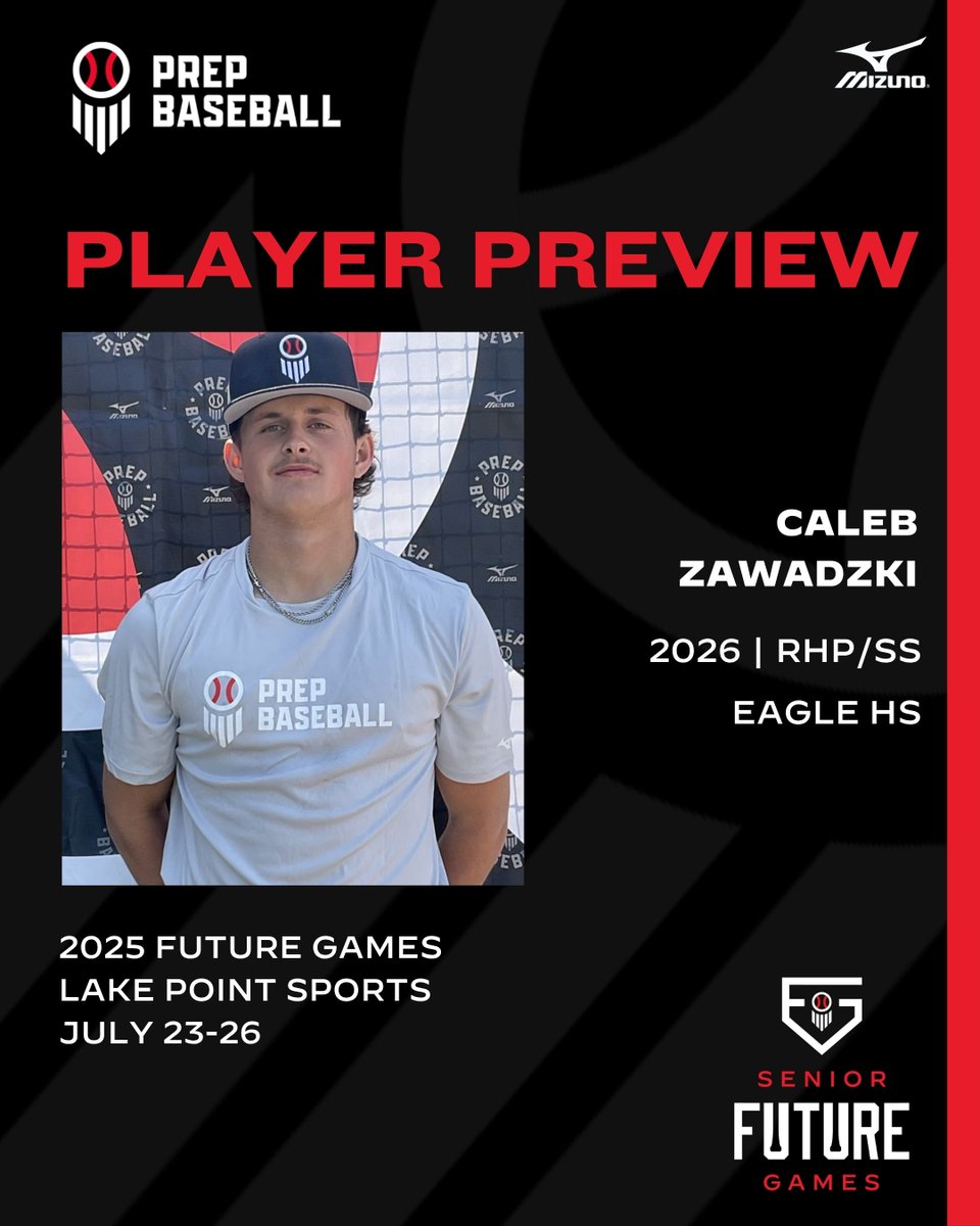 PrepBaseballID's tweet image. 𝑺𝒆𝒏𝒊𝒐𝒓 𝑭𝒖𝒕𝒖𝒓𝒆 𝑮𝒂𝒎𝒆𝒔: 𝑷𝒍𝒂𝒚𝒆𝒓 𝑷𝒓𝒆𝒗𝒊𝒆𝒘
We highlight the two players set to represent #TeamWestCoast in the 2025 Senior Future Games 🔥. (@_calebmz) (@dsnooks2410)
RHP: Caleb Zawadzki - Starting Game 3 - July 23 @ 6PM on LP #16
LHP: Dallin Snooks -…