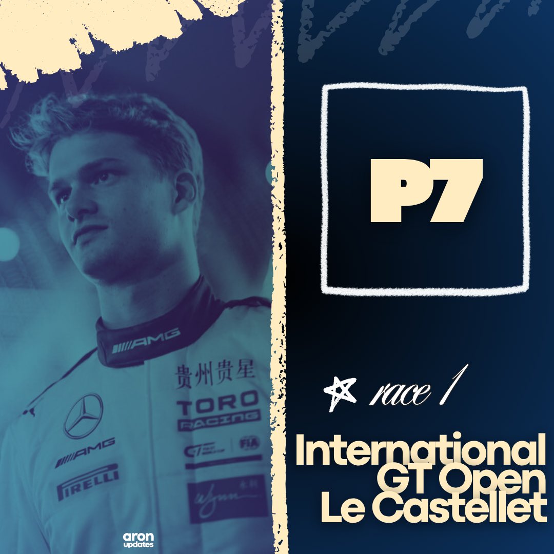 aron_updates's tweet image. 🏎️ | Ralf and Marcelo made some moves in the first race of International GT Open at Le Castellet! After starting the race in P10 in their class, they finished it in P7. 🏁
Tomorrow, Ralf will drive the second qualifying session, so make sure to tune in at 9:15 AM local time!