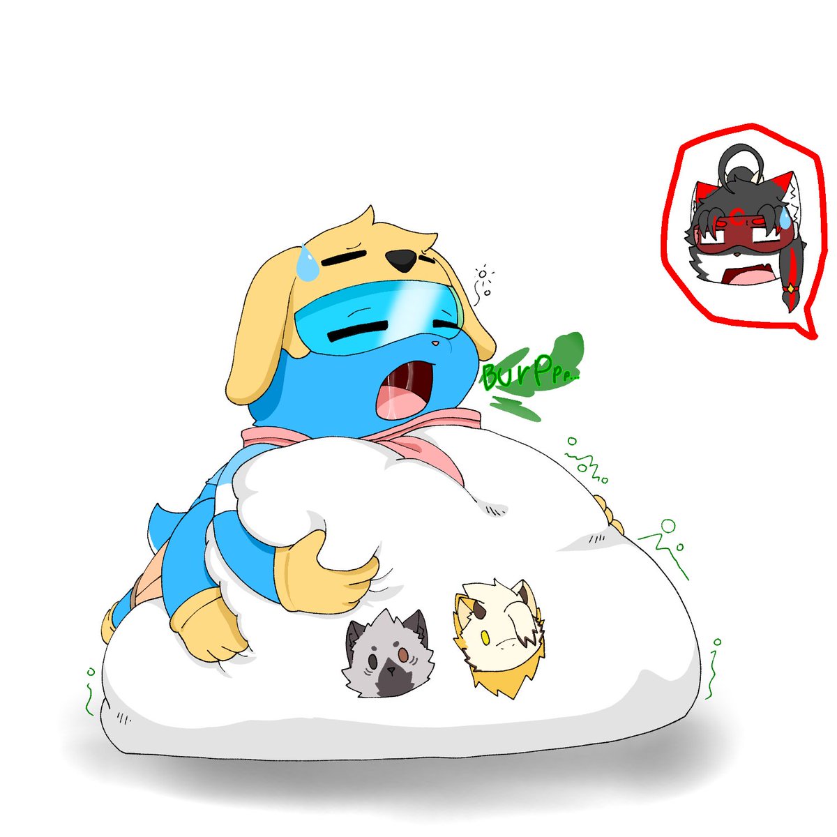 [CW] Vore, digestion, belly

Sleeping... new my bed belly