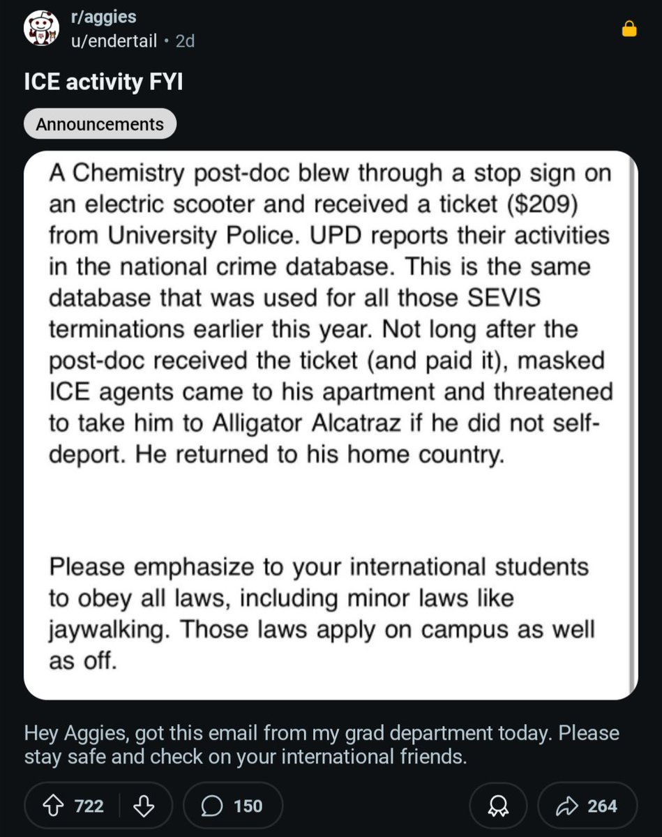 texandogdad's tweet image. Aggie Honor code...
Aggies do not lie, cheat or steal
Or tolerate those who do
I'm gonna go ahead and call BS on this as there is no actual information, just a vague story
Whatever Aggie made this up did not understand the school
#tamu #aggies