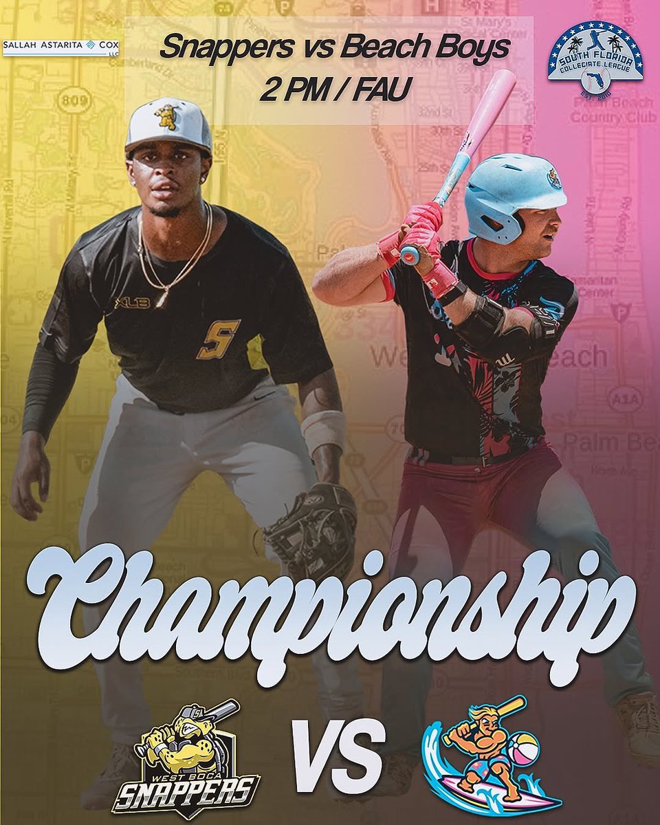 beachboysbsb's tweet image. GAME 1 OF THE SFCBL CHAMPIONSHIP 🔥
LET’S SHOW WHO RUNS BOCA!