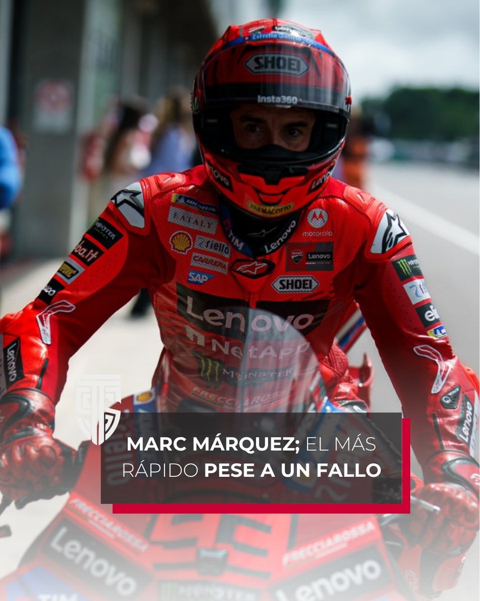 TitanSportsMx's tweet photo. 🏁 FALLA… PERO DOMINA
Marc Márquez marcó el mejor tiempo en Brno con solo 9 vueltas.
¡Y eso que su moto se apagó a mitad de sesión! 🔥
Revisa todos los detalles de su rendimiento y el impacto en el campeonato → https://t.co/5o6XJfFhrQ
#MotoGP #Marc93 #Brno2025 https://t.co/FToOFlGckk