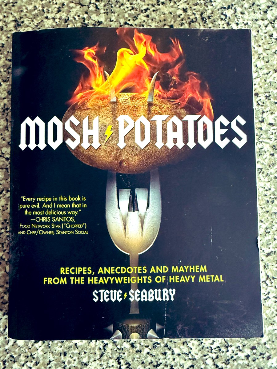 Cody_Shreds's tweet image. Good morning 👋 

When she asks what you want for dinner…
Something brutal, baked, and served with a side of double bass.

Mosh Potatoes, the only cookbook where the secret ingredient is pure F’ing metal. 🤘