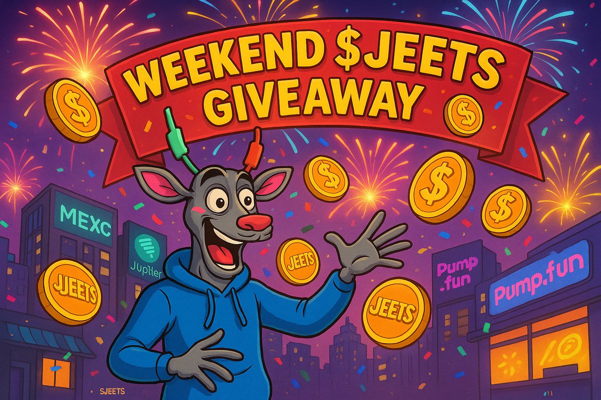 🎉 WEEKEND $JEETS GIVEAWAY 🎉
We’re rewarding the real ones 💎🙌
💰 5,000 $JEETS to 10 random winners!

To enter:

Like &amp; RT

Tag 2 frens

Drop your SOL address below 🪂

Let’s spread the Jeet gospel all weekend long 🚀
#ImaJeet #JeetsArmy #CryptoGiveaway