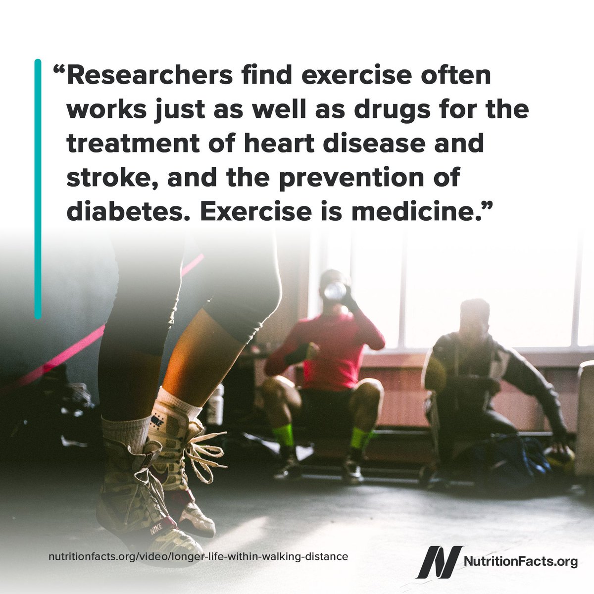 nutrition_facts's tweet image. Exercise is so important that NOT walking an hour a day is considered a “high-risk” behavior. bit.ly/2BsKqJP