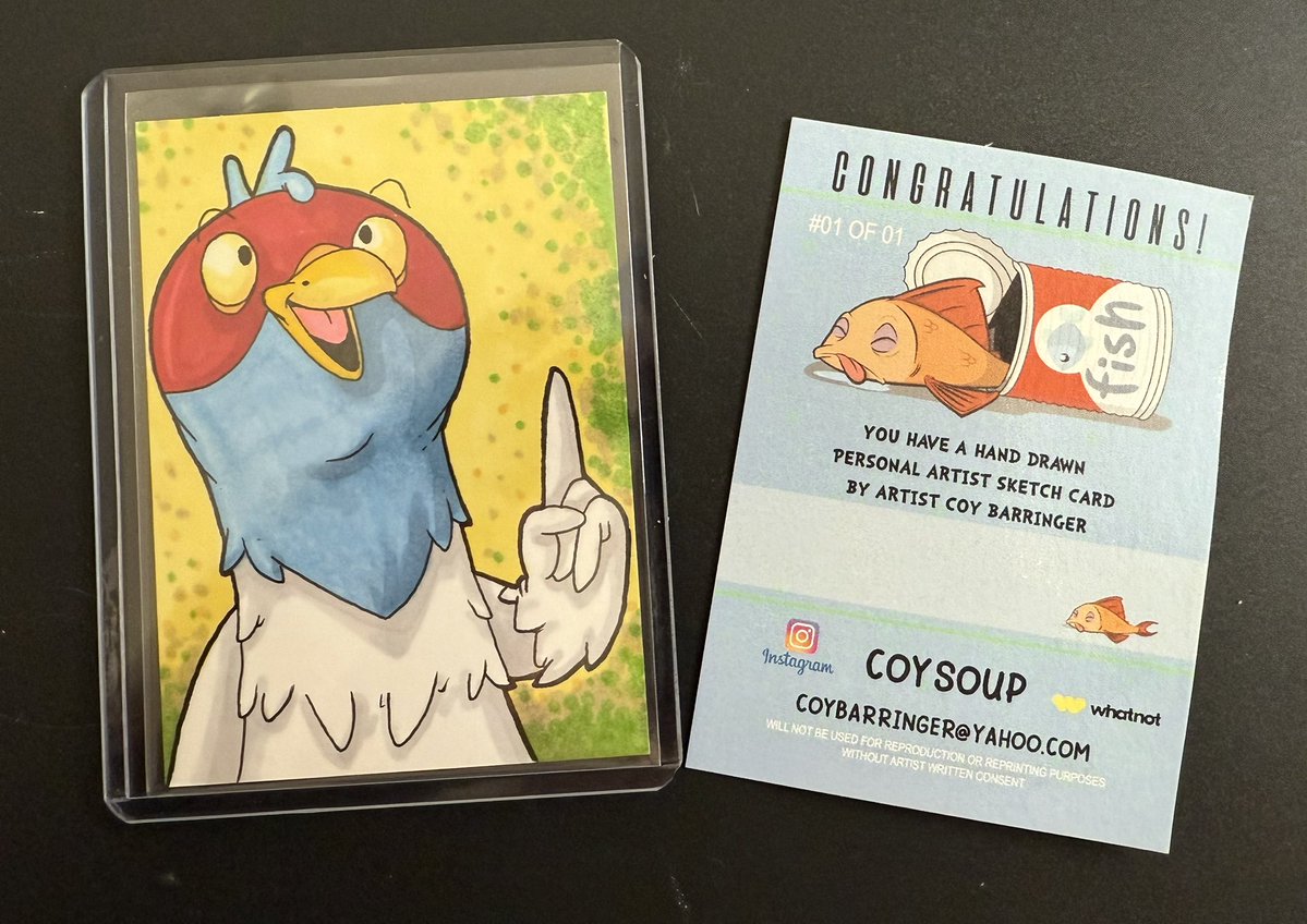 Teacher96_Katie's tweet image. ⭐️ MAIL DAY⭐️ Just received the next sketch card for my collection from the talented @coysoup ! Such a cute Faithful Pheasant! ❤️💛💙🤍