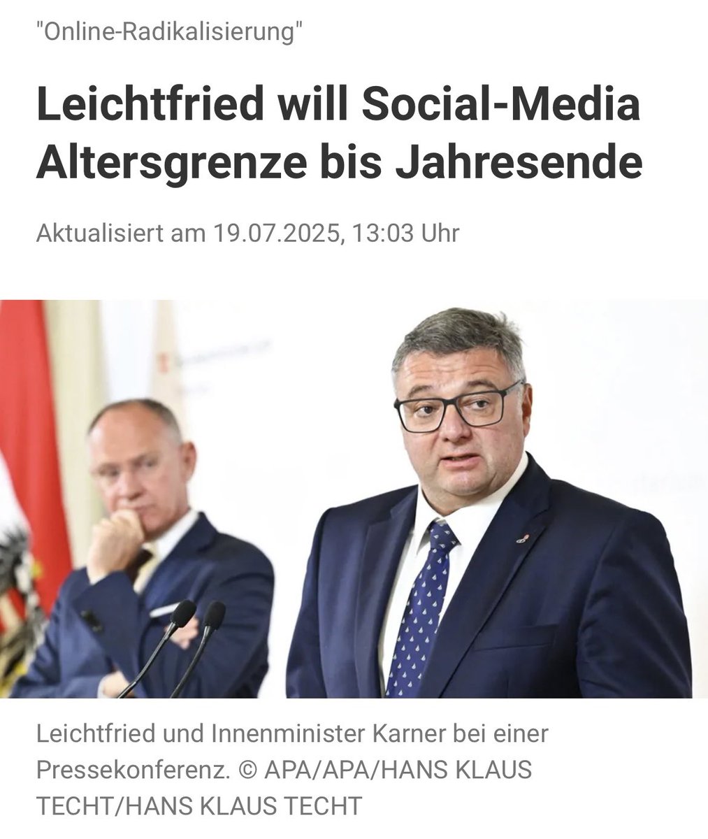 Österreich will Ausweispflicht fürs Internet!

Altersgrenze Social Media: Natürlich muss sich dann jeder, der das Internet benutzen will, ausweisen. Das ist die „Digital ID“, der nächste Schritt zur Totalkontrolle.