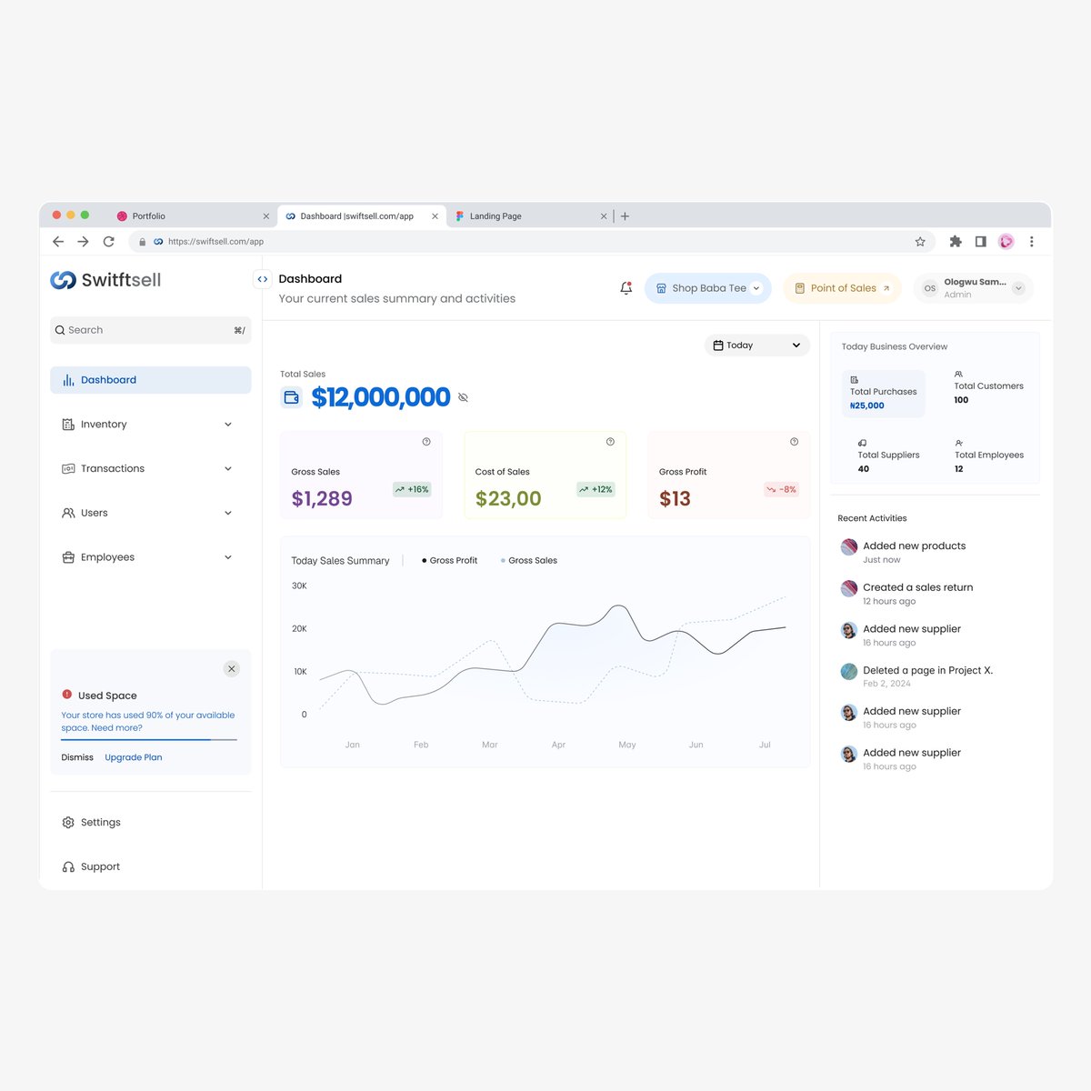 📸...Collaborated with <a href="/nnadi_vee/">vivacious❤️</a>
on an amazing project that's now ready for development after several iterations.

This is a robust inventory management platform with integrated point-of-sale functionality, designed to streamline product management and sales.