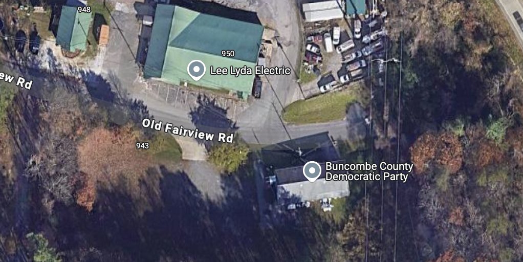 humantransit's tweet image. In Asheville, North Carolina, the Democratic Party appears to be at the end of the road.
