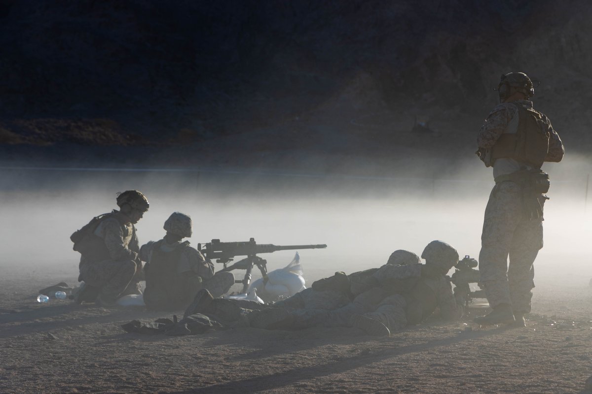 USMC's tweet image. #Marines with @iimefmarines participate in a machine gun familiarization range during exercise Native Fury (NF) 25.
NF is a biannual exercise focused on the demonstration of the rapid offload and integration of a Maritime Prepositioned Force in the U.S. Central Command area of…