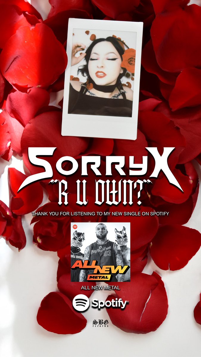 sorryxmusic's tweet image. Thank you @Spotify for adding R U DWN? to your All New Metal editorial playlist! 🤘