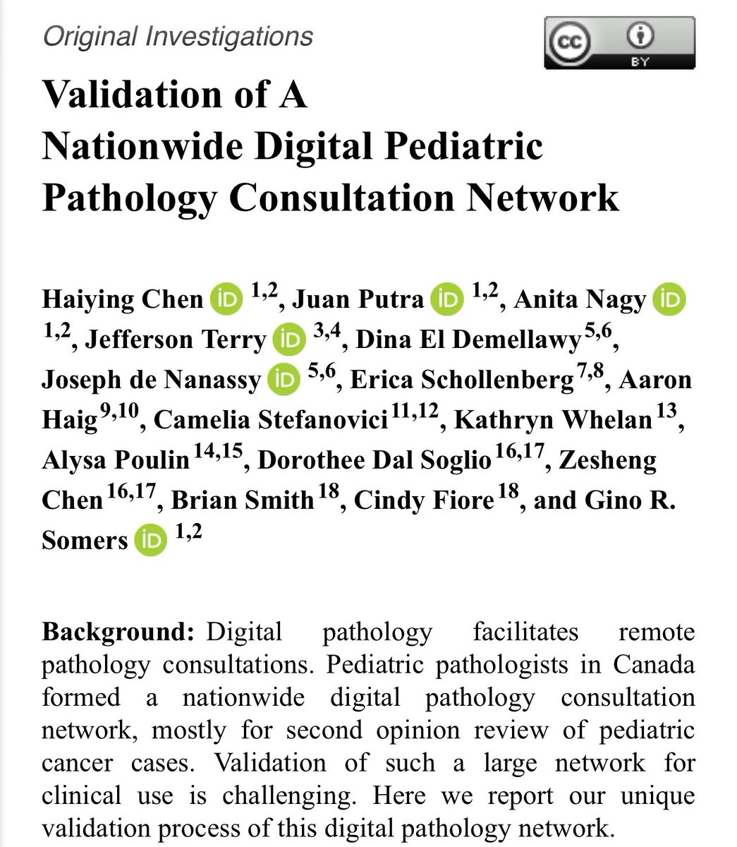PediDevPath's tweet image. What does it take to create and validate a #DigitalPathology consultation network? Check out our latest podcast episode and read the article to find out! #PediPath
PDP Podcast: pedidevpath.podbean.com
Validation Digital Pathology Consultation Network: journals.sagepub.com/doi/full/10.11…