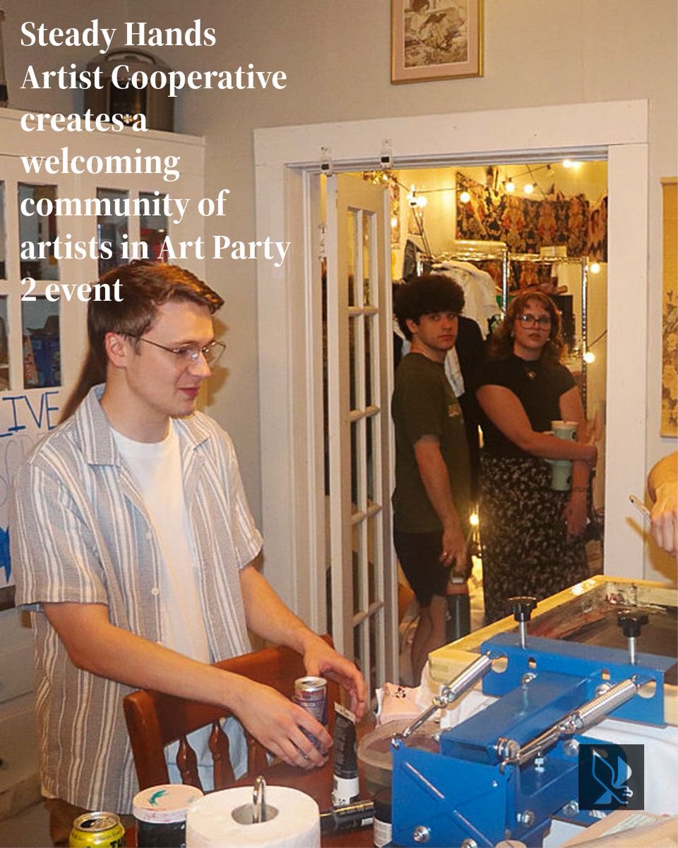 North Texas Daily (@ntdaily) on Twitter photo ARTS & LIFE: Steady Hands Artist Cooperative creates a welcoming community of artists in Art Party 2 event
📝: <a href="/scarbi2/">Sophia Carbajal</a>
📸: Keylen Davis
Read more: buff.ly/mQ5wWlq ARTS & LIFE: Steady Hands Artist Cooperative creates a welcoming community of artists in Art Party 2 event
📝: <a href="/scarbi2/">Sophia Carbajal</a>
📸: Keylen Davis
Read more: buff.ly/mQ5wWlq