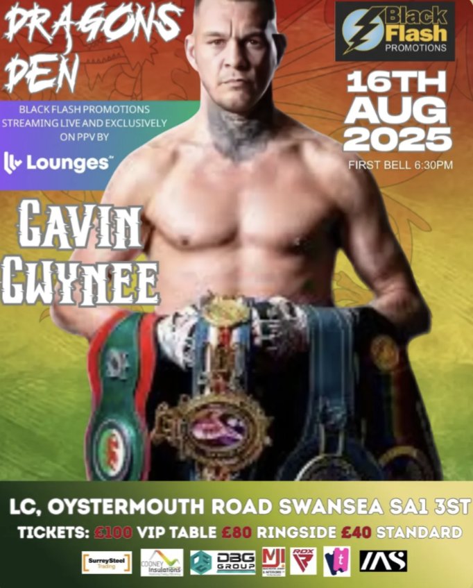 letsgomanage's tweet image. Gavin Gwynne the 'Merthyr Mexican' joins a packed card at the Dragons Den show on Saturday 16th August at the LC Swansea! @BlackFlashPromo
Let's Goooooo!!!