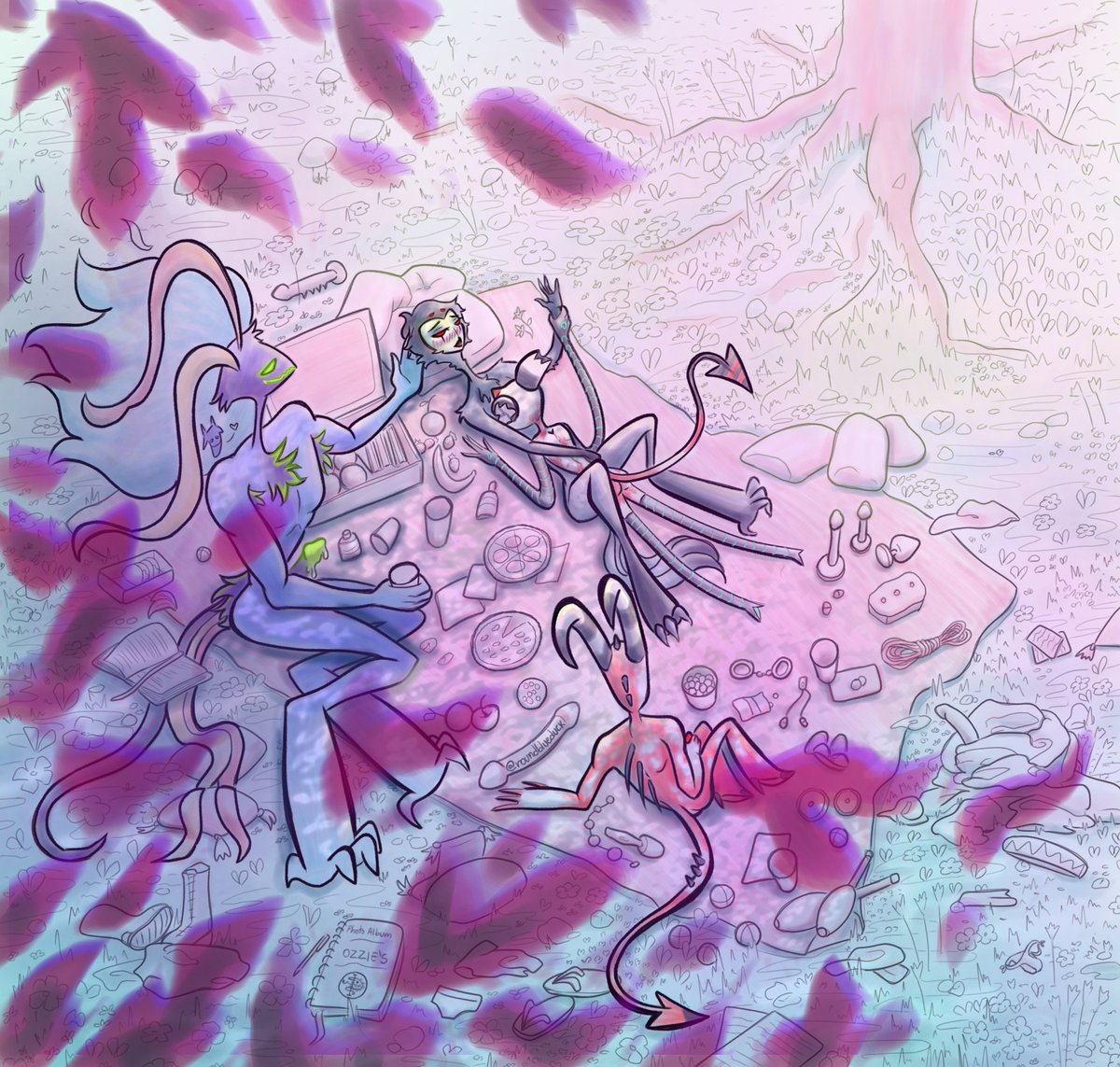 #StolitzarozzieWeek2025 Day 6: Casual afternoon date 
(Version 1)

<a href="/2bird2impWeek/">Stolitzarozzie Week</a> #Stolitzarozzie #HelluvaBoss